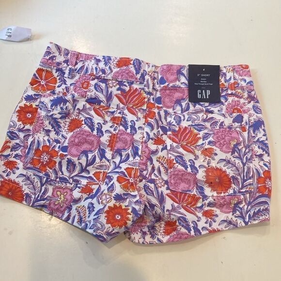 Gap NWT 3 inch shorts, pink and purple orange orange size 4 - Picture 2 of 7